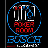 Busch Light Poker Room Beer Sign Neonskylt