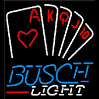 Busch Light Poker Series Beer Sign Neonskylt