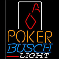 Busch Light Poker Squver Ace Beer Sign Neonskylt