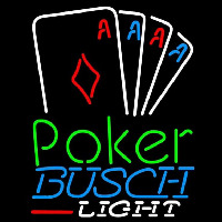 Busch Light Poker Tournament Beer Sign Neonskylt