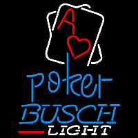 Busch Light Rectangular Black Hear Ace Beer Sign Neonskylt