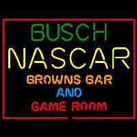 Busch NASCAR Browns Bar and Game Room Neonskylt