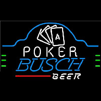 Busch Poker Ace Cards Beer Sign Neonskylt