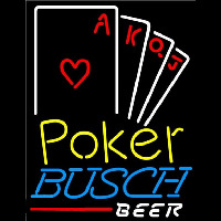 Busch Poker Ace Series Beer Sign Neonskylt