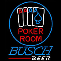 Busch Poker Room Beer Sign Neonskylt
