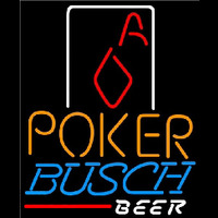 Busch Poker Squver Ace Beer Sign Neonskylt