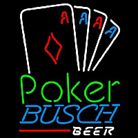 Busch Poker Tournament Beer Sign Neonskylt