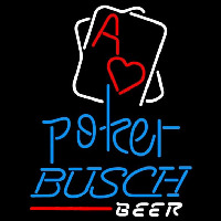 Busch Rectangular Black Hear Ace Beer Sign Neonskylt