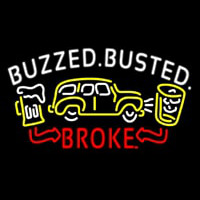 Buzzed Busted Broke Neonskylt