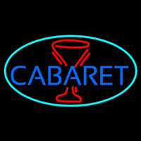 Cabaret With Wine Glass Neonskylt