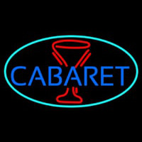 Cabaret With Wine Glass Neonskylt