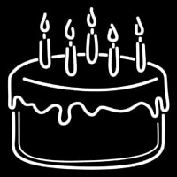 Cake St Birthday Neonskylt