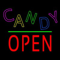 Candy Block Open Green Line Neonskylt