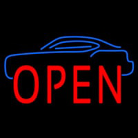 Car Open Block Neonskylt