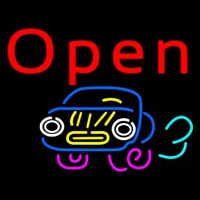 Car Open Neonskylt