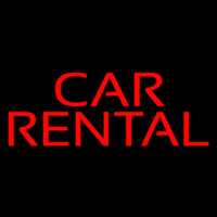 Car Rental Neonskylt