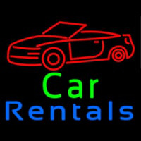 Car Rentals Neonskylt