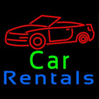 Car Rentals Neonskylt