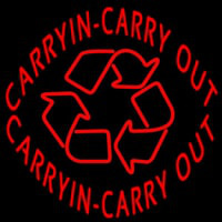 Carry In Carry Out Neonskylt