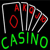 Casino Poker Hand Neonskylt