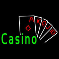 Casino With Cards Neonskylt