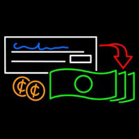 Check Cashing Logo Neonskylt