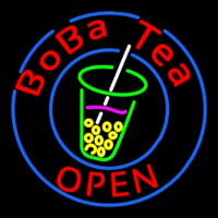 Circle Boba Tea Neonskylt