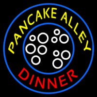 Circle Pancake Alley Dinner Neonskylt