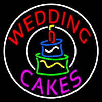 Circle Wedding Cakes Neonskylt