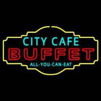 City Cafe All You Can Eat Buffet Neonskylt