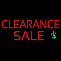 Clearance Sale With Dollar Logo Neonskylt