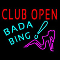 Club Open Bada Bing Neonskylt