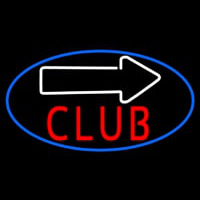 Club With Arrow Neonskylt