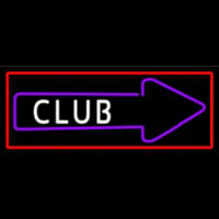 Club With Arrow Neonskylt