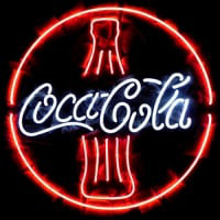 Coca Cola Coke Flaska Öl Bar Öppet Neonskylt