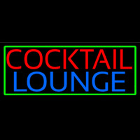 Cocktail Lounge With Green Border Neonskylt