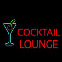 Cocktail Lounge With Martini Glass Neonskylt