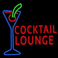 Cocktail Lounge With Martini Neonskylt