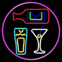 Cocktails Bar Open Real Neon Glass Tube Neonskylt