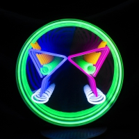 Cocktails Glasses 3D Infinity LED Neon Sign