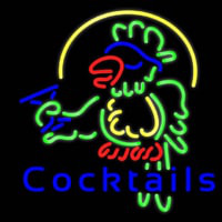 Cocktails Parrot - Beer Real Neon Glass Tube Neonskylt