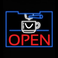Coffee Cup Open Neonskylt