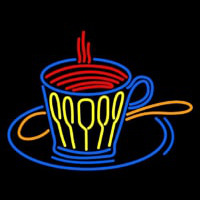 Coffee Cup With Spoon Neonskylt