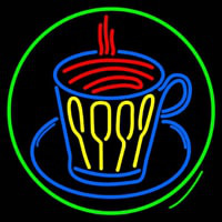 Coffee Glass With Spoon Neonskylt