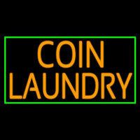 Coin Laundry With Green Border Neonskylt