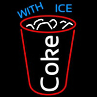 Coke with Ice Cup Neonskylt