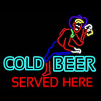 Cold Beer Served Here Real Neon Glass Tube Neonskylt