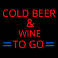 Cold Beer and Wine To Go Neonskylt