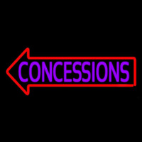Concessions With Red Arrow Neonskylt