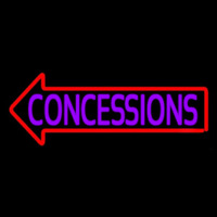 Concessions With Red Arrow Neonskylt
